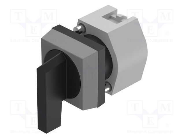 Switch: rotary; 22mm; Stabl.pos: 1; grey/black; none; IP65; OptoHiT