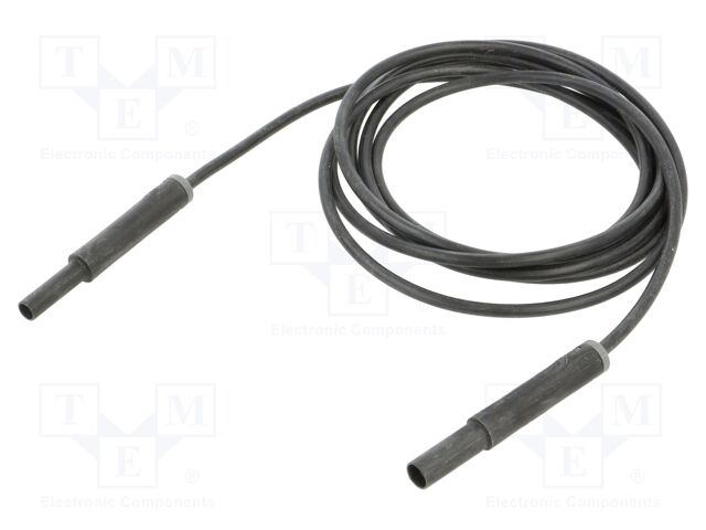Test lead; 19A; banana socket 4mm,banana plug 4mm; insulated