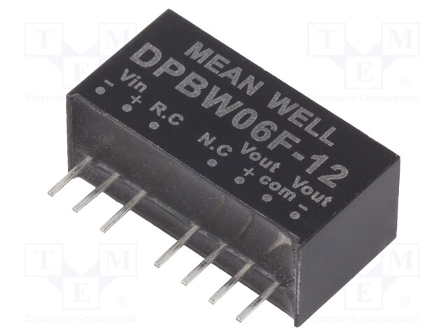 Converter: DC/DC; 6W; Uin: 9÷36V; Uout: 12VDC; Uout2: -12VDC; SIP8