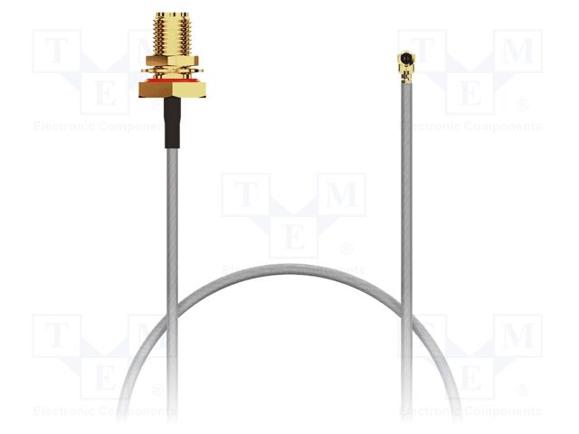 Cable; IPEX MHF,RP-SMA female; grey; -40÷85°C; 0÷6GHz; 150mm; 50Ω