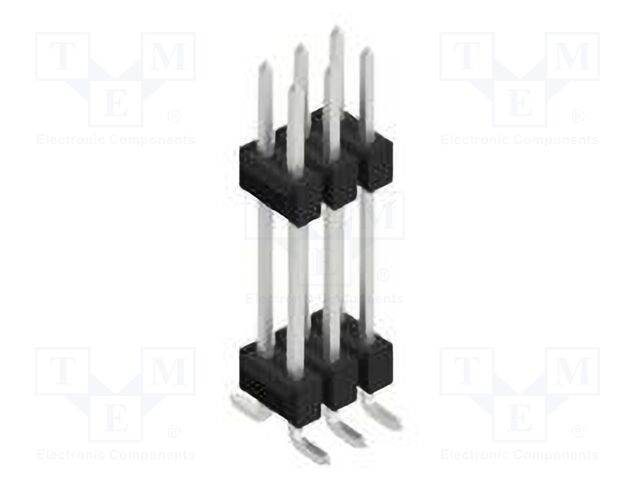 Connector: pin strips; pin header; male; PIN: 6; 2.54mm; SMT; 2x3