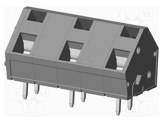 Connector: PCB terminal block; terminal; angled 45°; on PCBs