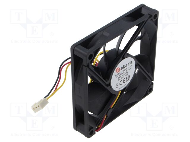 Fan: DC; axial; 12VDC; 80x80x15mm; 26.82dBA