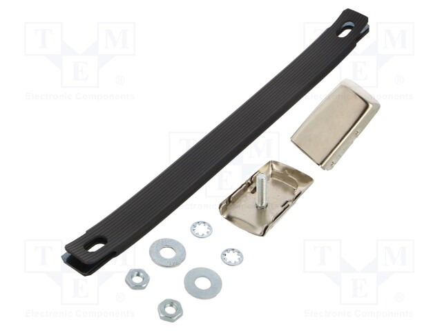 Handle; black; H: 5mm; L: 216mm; W: 20mm