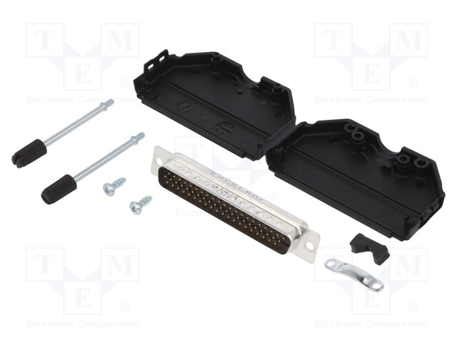 D-Sub HD; PIN: 62; male; unshielded; straight; soldering; for cable