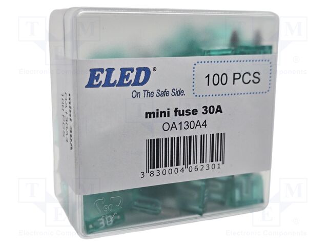 Fuse: fuse; 30A; 32VDC; automotive; 11.1mm; 11.1x3.9x17.2mm