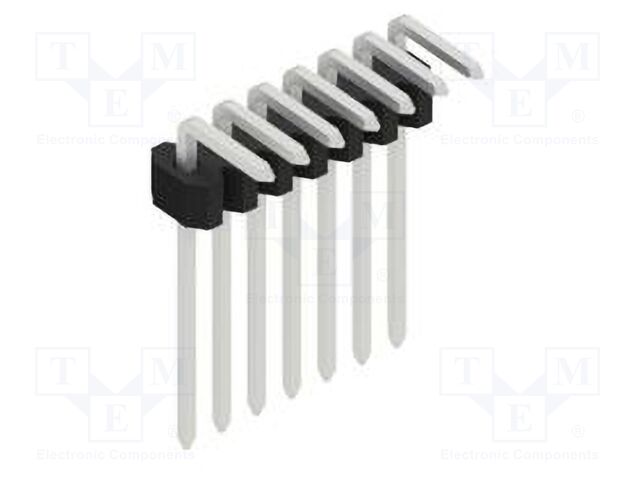 Connector: pin strips; pin header; male; PIN: 7; 1.27mm; THT; 1x7