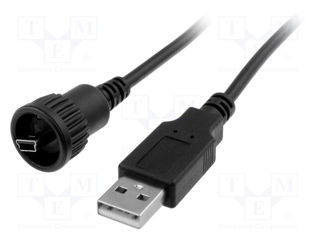 Adapter; adapter cable; USB A plug,USB B mini plug (sealed)