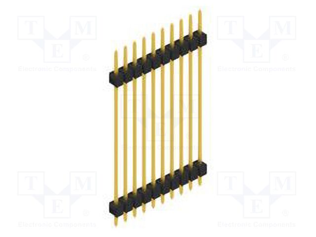 Connector: pin strips; pin header; male; PIN: 10; 2.54mm; THT; 1x10