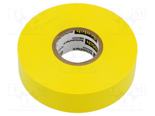 Tape: electrical insulating; W: 19mm; L: 20m; Thk: 0.18mm; yellow