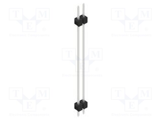 Connector: pin strips; pin header; male; PIN: 2; 2.54mm; THT; 1x2