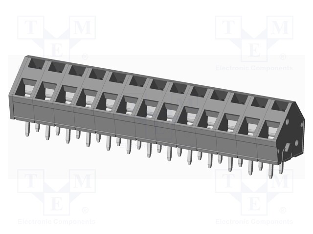 Connector: PCB terminal block; terminal; angled 45°; on PCBs