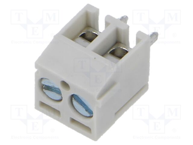 Connector: PCB terminal block; TE; 10A; terminal; PIN: 2; angled