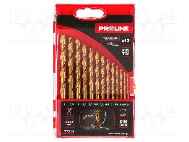 Drill set; for metal; metal,steel; 13pcs.