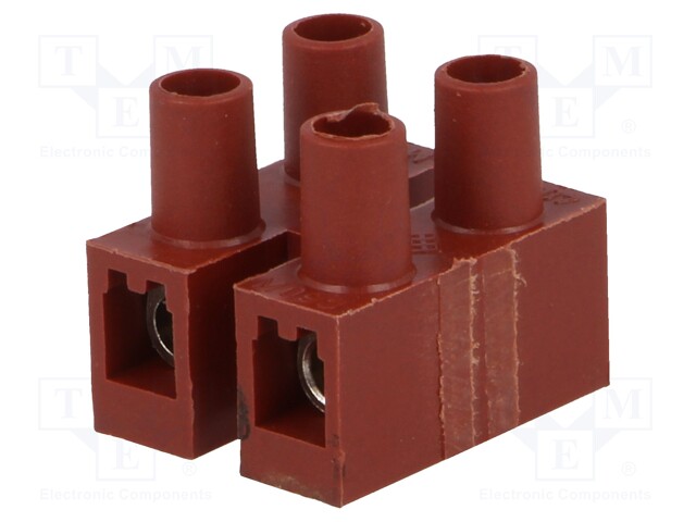 Terminal block; screw terminal; ways: 2; 4mm2; terminals: 4; 400V