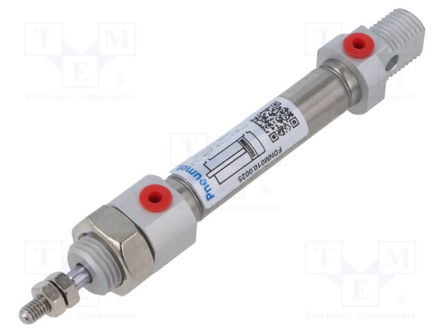 Round cylinder; Piston diam: 10mm; Piston stroke: 25mm; 1÷10bar