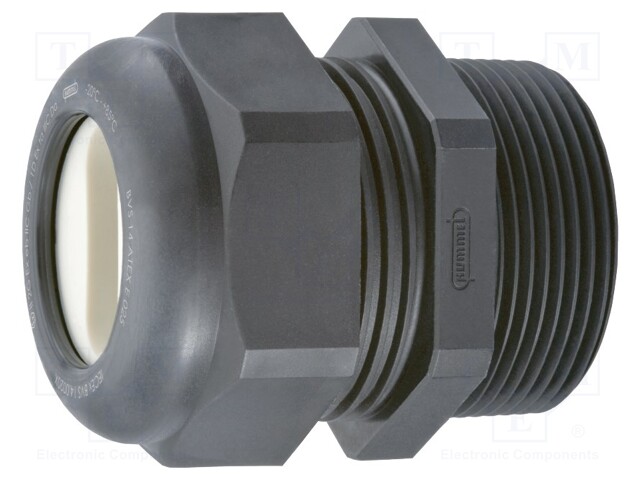 Cable gland; M25; IP68; Mat: polyamide; black; Holes no: 1; 14x6mm