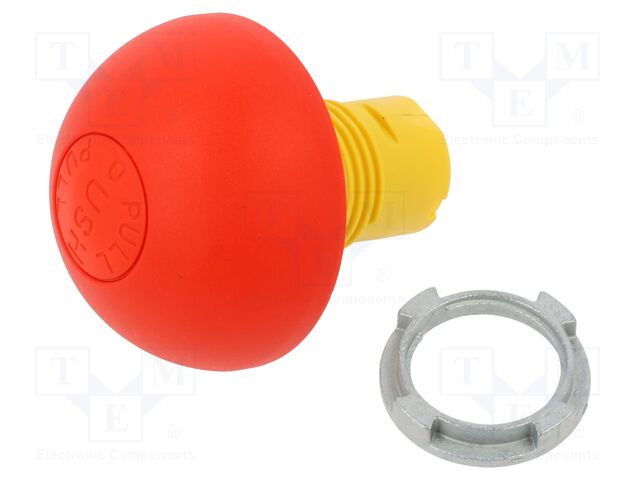 Switch: push-button; 22mm; Stabl.pos: 2; red; none; IP66; mushroom