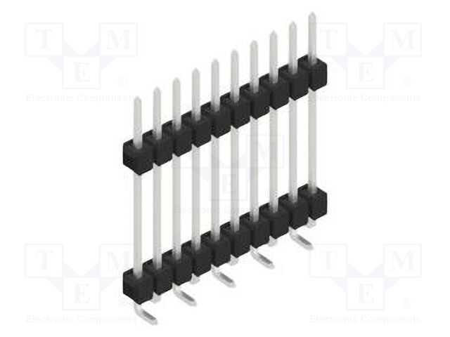 Connector: pin strips; pin header; male; PIN: 10; 2.54mm; SMT; 1x10