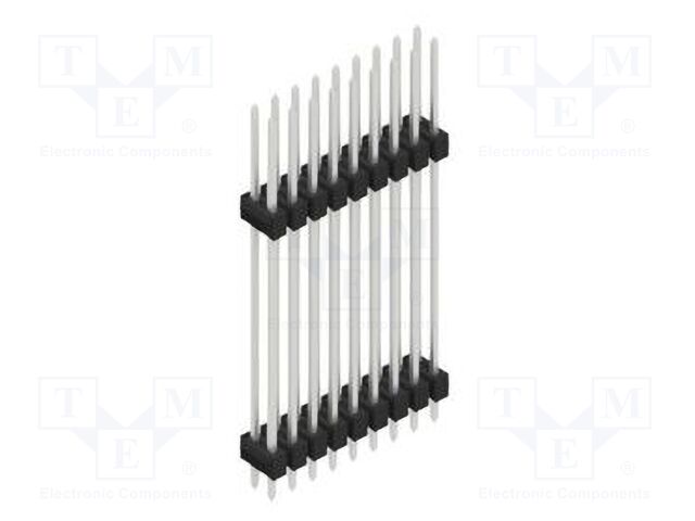Connector: pin strips; pin header; male; PIN: 18; 2.54mm; THT; 2x9