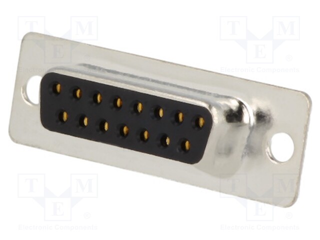 D-Sub; PIN: 15; plug; female; turned contacts; soldering; for cable