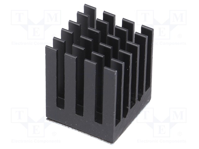 Heatsink: extruded; grilled; black; L: 17mm; W: 17mm; H: 19.5mm