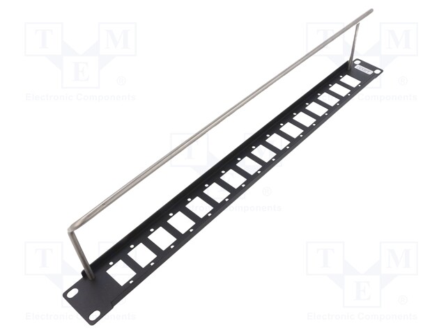Patch panel; mounting adapter; SLIM; RACK; screw; 29mm; 19"