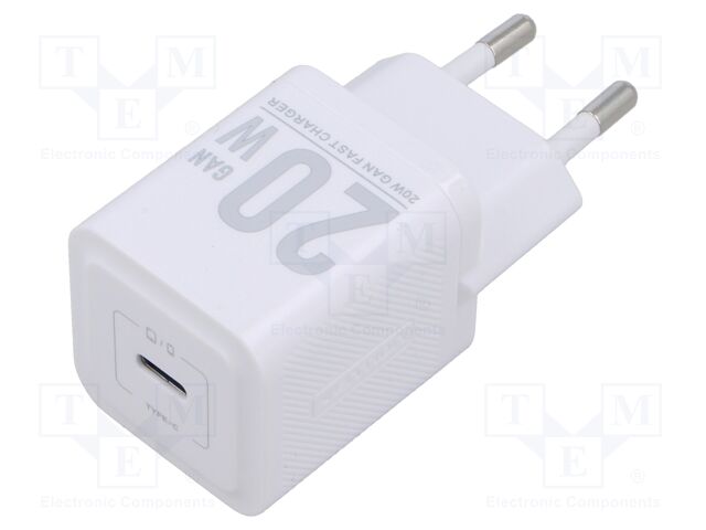 Power supply: switching; mains,plug-in; 5÷12VDC; 20W; white; 3A
