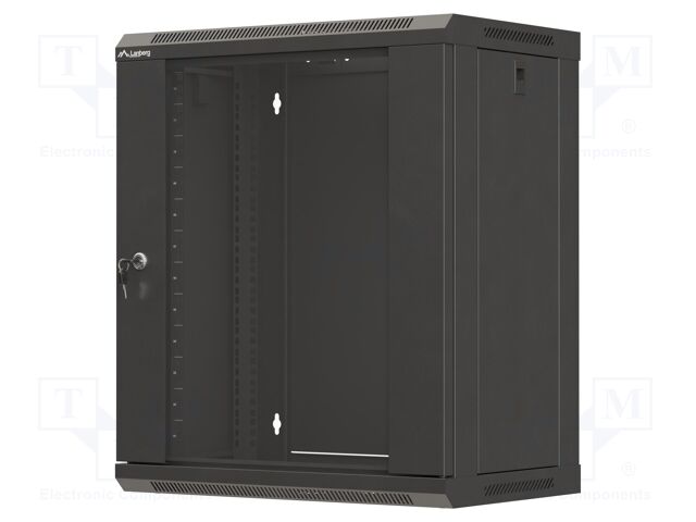 Enclosure: rack cabinet; Standard: 19"; 12U; black; Z: 350mm