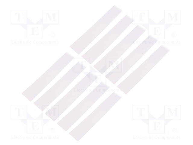 Cover for LED profiles; white; 2m; slide; FLAT8; 10pcs.