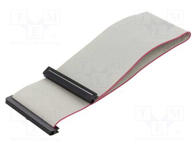 Ribbon cable with IDC connectors; 50x28AWG; Cable ph: 1mm; 0.3m