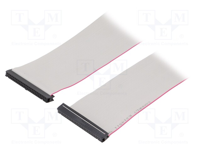 Ribbon cable with IDC connectors; 50x28AWG; Cable ph: 1.27mm