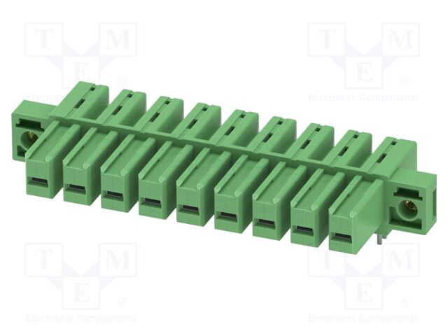 PCB headers, nominal cross section: 6 mm?, color: green, nom