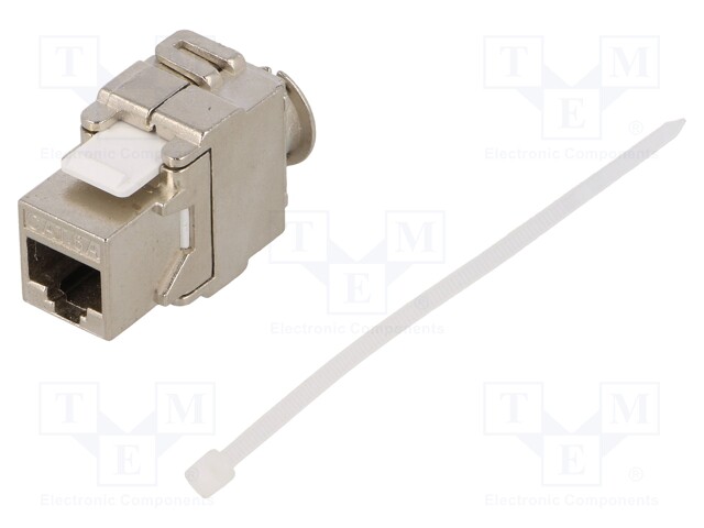 Socket; RJ45; PIN: 8; Cat: 6a; shielded,Keystone; Layout: 8p8c; IDC