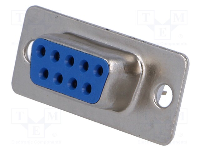 D-Sub; PIN: 9; socket; female; straight; THT; gold-plated