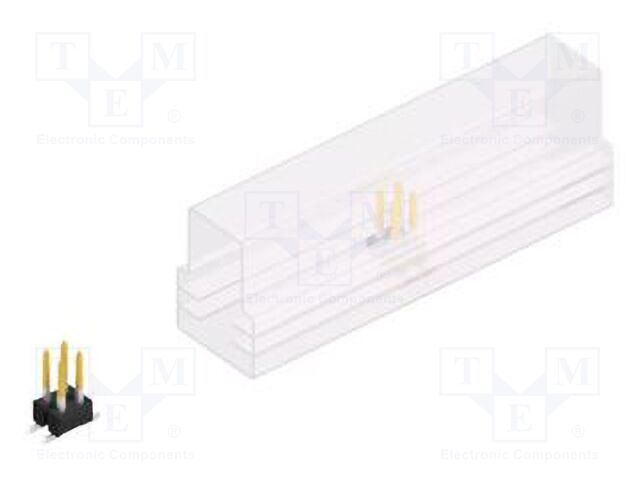 Connector: pin strips; pin header; male; PIN: 4; 2.54mm; SMT; 2x2
