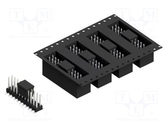 Connector: pin strips; pin header; male; PIN: 22; 2.54mm; SMT; 2x11