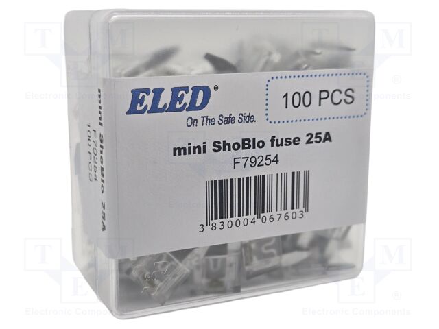 Fuse: fuse; 25A; 32VDC; automotive; 11.2mm; 11.2x4x17mm