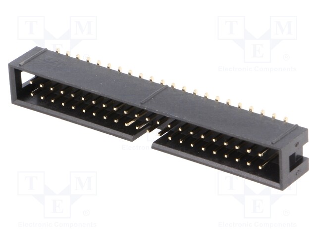 Socket; IDC; male; PIN: 44; vertical; SMT; gold flash; 2.54mm