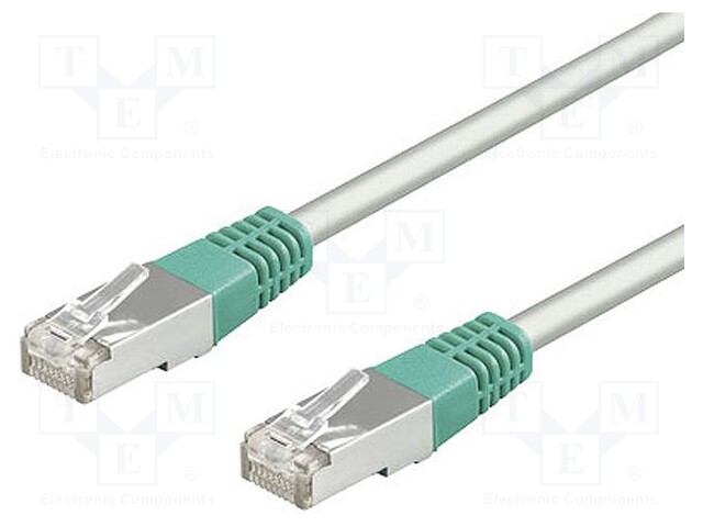 Patch cord; F/UTP; 5e; stranded; CCA; PVC; grey; 2m; 26AWG