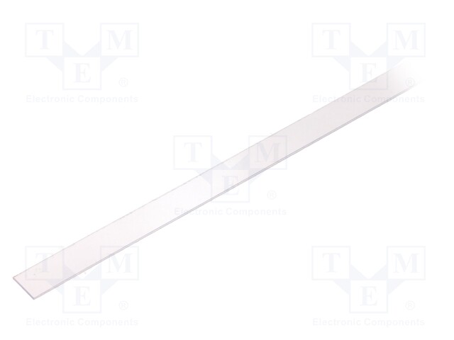 Cover for LED profiles; transparent; 1m; V: A; slide