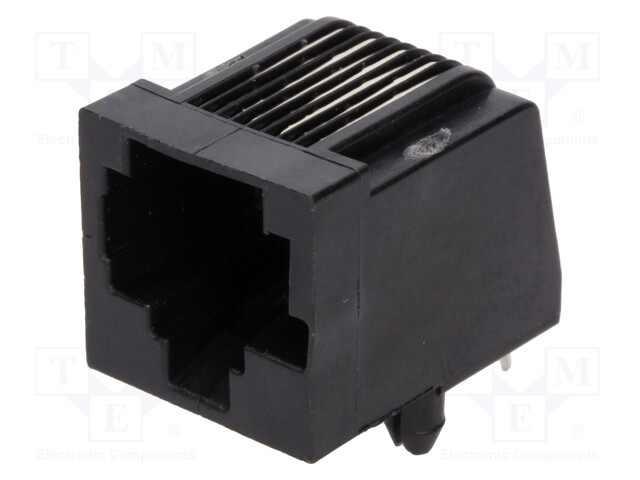 Socket; RJ45; PIN: 8; Layout: 8p8c; THT; on PCBs