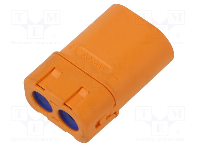 Connector: DC supply; plug; LFB50; male; PIN: 2; for cable; orange