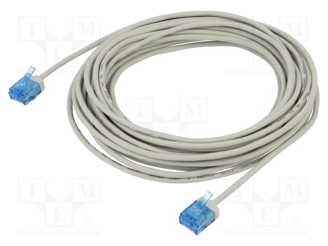 Patch cord; U/UTP; 6a; stranded; Cu; LSZH; grey; 7.5m; 32AWG