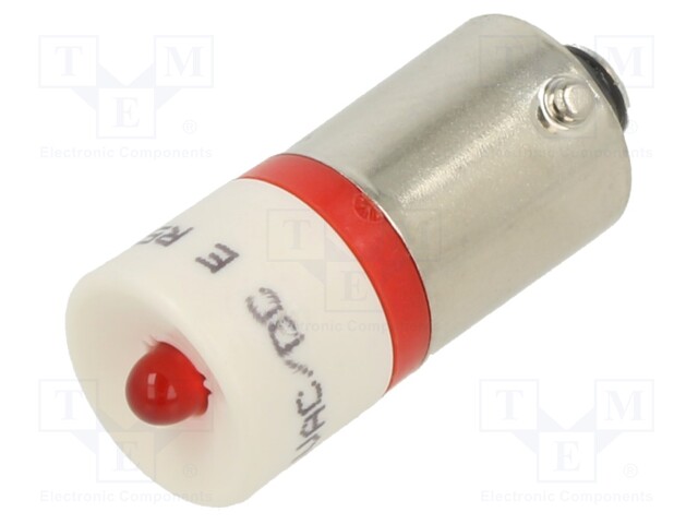 Indicator: LED; BA9S,T10; red; plastic; 24VAC; 24VDC; -20÷60°C