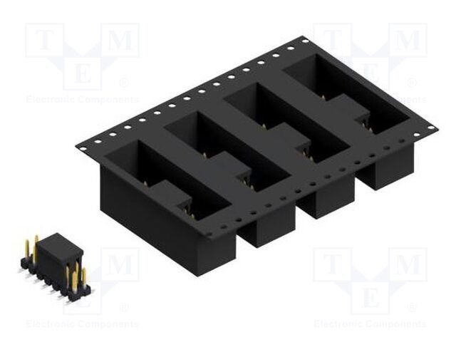 Connector: pin strips; pin header; male; PIN: 14; 2.54mm; SMT; 2x7