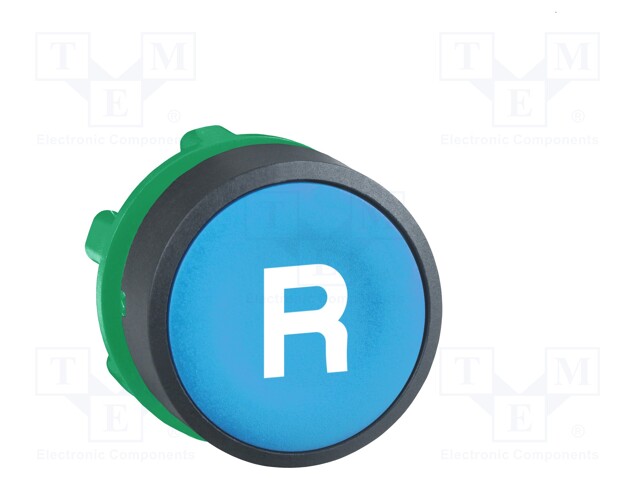 Switch: push-button; Stabl.pos: 1; 22mm; blue; Illumin: none; IP66