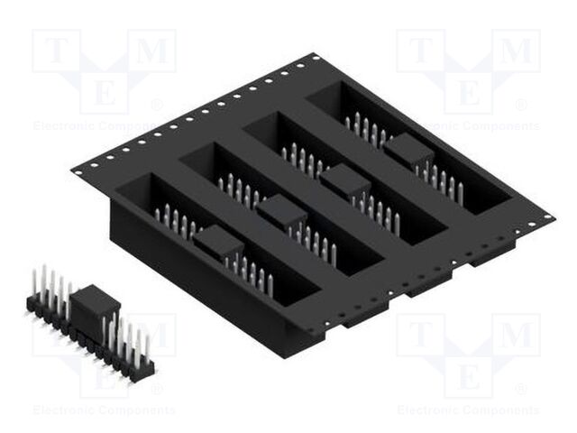 Connector: pin strips; pin header; male; PIN: 26; 2.54mm; SMT; 2x13