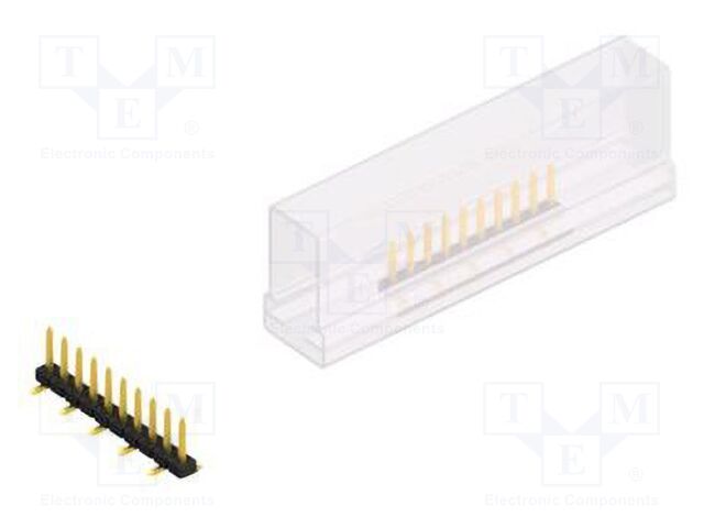 Connector: pin strips; pin header; male; PIN: 10; 2mm; SMT; 1x10