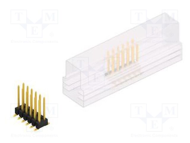 Connector: pin strips; pin header; male; PIN: 12; 2.54mm; SMT; 2x6